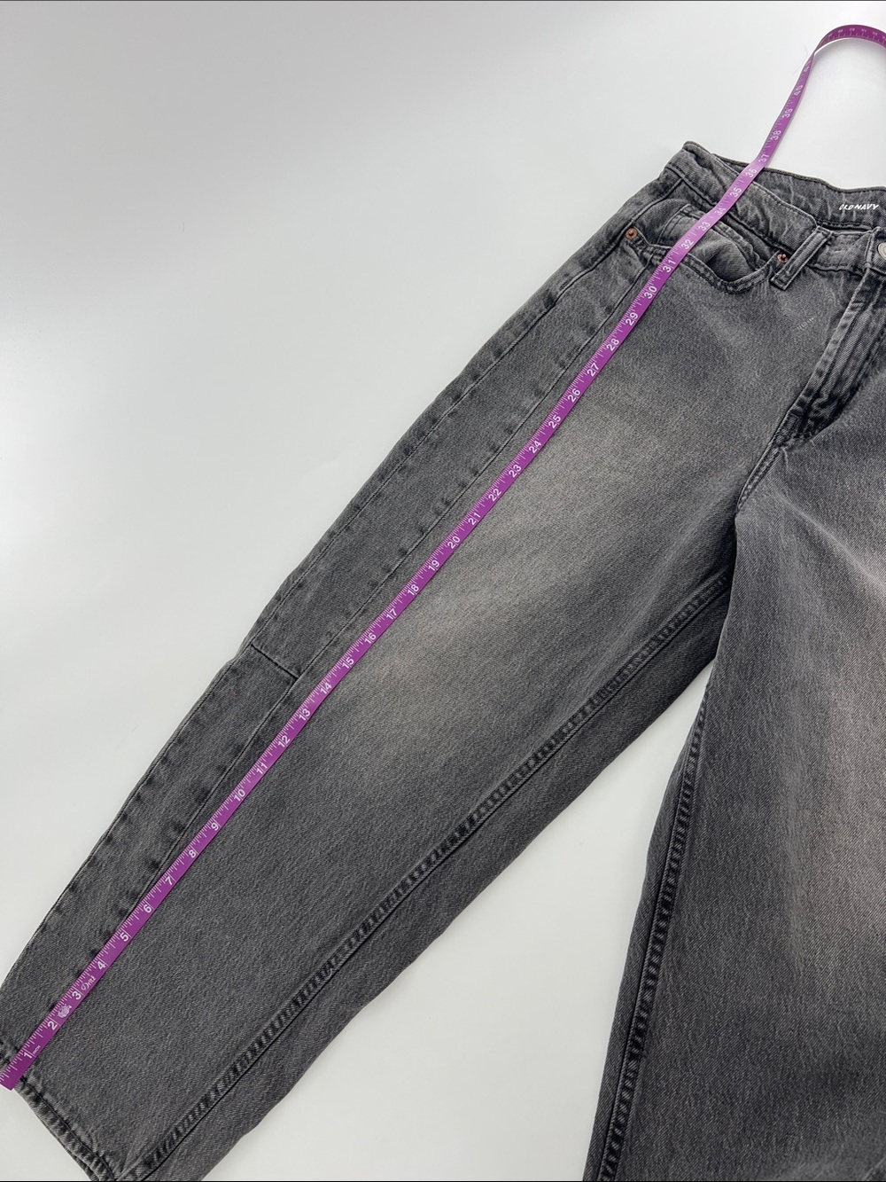 Old Navy Extra High Rise Barrel Leg Denim Jeans Relaxed Fit Baggy Street 8 - Picture 10 of 10